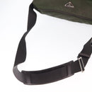 PRADA Shoulder Bag Nylon Khaki Silver Auth bs31900-7