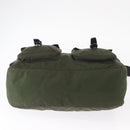 PRADA Shoulder Bag Nylon Khaki Silver Auth bs31900-9