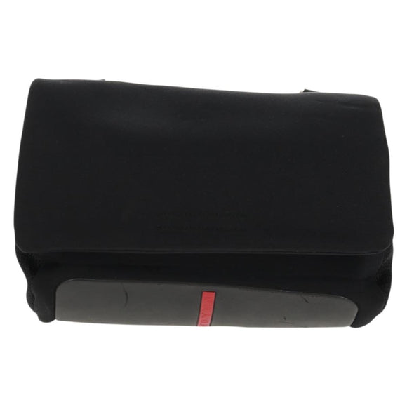 PRADA Sports Shoulder Bag Nylon Black Silver Auth bs31901