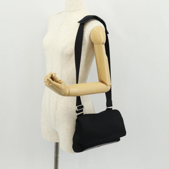 PRADA Sports Shoulder Bag Nylon Black Silver Auth bs31901