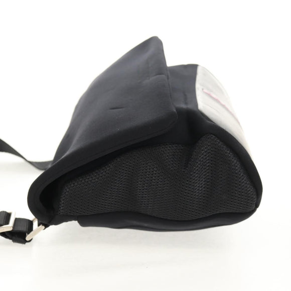 PRADA Sports Shoulder Bag Nylon Black Silver Auth bs31901
