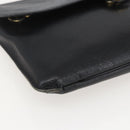 Christian Dior Shoulder Bag Leather Black Gold Auth bs31902-11