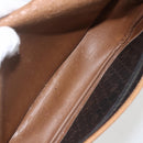 Christian Dior Honeycomb Canvas Shoulder Bag PVC Black Brown gold Auth bs31903-15
