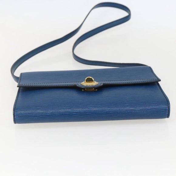 LOUIS VUITTON Epi Pochette Arche Shoulder Bag Blue M52575 LV Auth bs31907