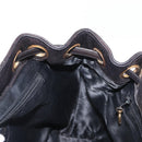 CHANEL Matelasse Backpack Lamb Skin Black Gold CC Auth bs31908-21