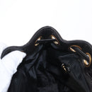 CHANEL Matelasse Backpack Lamb Skin Black Gold CC Auth bs31908-22