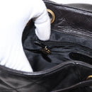 CHANEL Matelasse Backpack Lamb Skin Black Gold CC Auth bs31908-23