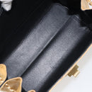 CHANEL Choco Bar line Chain Shoulder Bag Lamb Skin Beige Gold CC Auth bs31909-11
