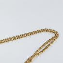 CHANEL Choco Bar line Chain Shoulder Bag Lamb Skin Beige Gold CC Auth bs31909-8