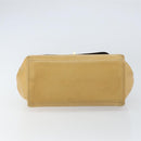 CHANEL Choco Bar line Chain Shoulder Bag Lamb Skin Beige Gold CC Auth bs31909-5
