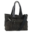 CHANEL New Travel Line Tote Bag Nylon 2way Brown Silver CC Auth bs31911-1