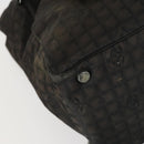 CHANEL New Travel Line Tote Bag Nylon 2way Brown Silver CC Auth bs31911-14