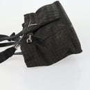 CHANEL New Travel Line Tote Bag Nylon 2way Brown Silver CC Auth bs31911-3