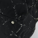 CHANEL Travel Line Boston Bag Nylon Black Silver CC Auth bs31912-12