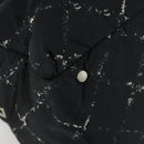 CHANEL Travel Line Boston Bag Nylon Black Silver CC Auth bs31912-13