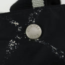 CHANEL Travel Line Boston Bag Nylon Black Silver CC Auth bs31912-14