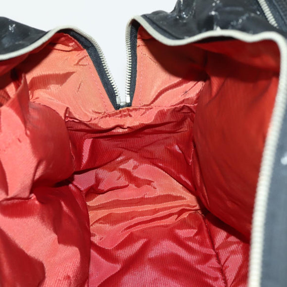 CHANEL Travel Line Boston Bag Nylon Black Silver CC Auth bs31912