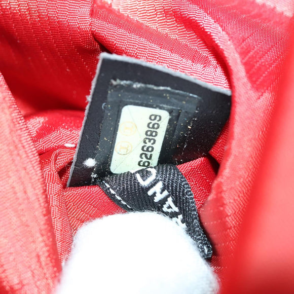 CHANEL Travel Line Boston Bag Nylon Black Silver CC Auth bs31912