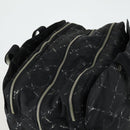 CHANEL Travel Line Boston Bag Nylon Black Silver CC Auth bs31912-6