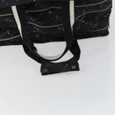 CHANEL Travel Line Boston Bag Nylon Black Silver CC Auth bs31912-7
