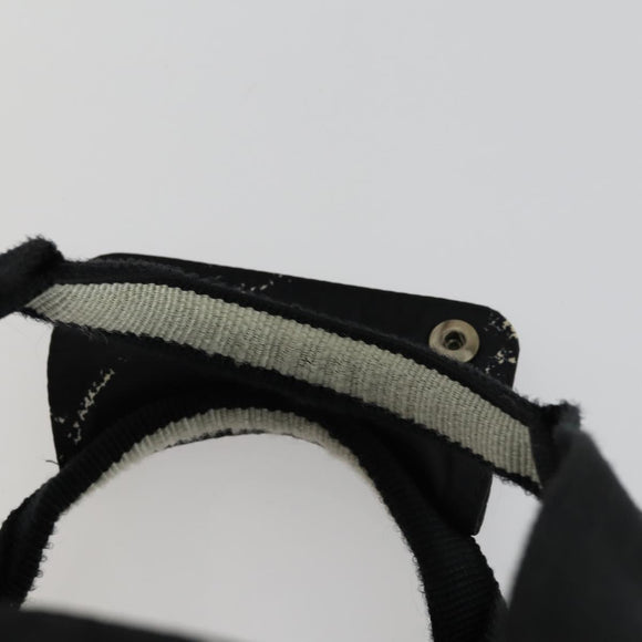 CHANEL Travel Line Boston Bag Nylon Black Silver CC Auth bs31912