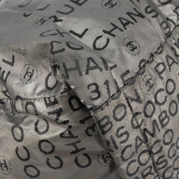 CHANEL Unlimited Tote Bag Nylon Silver CC Auth bs31915