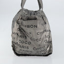 CHANEL Unlimited Tote Bag Nylon Silver CC Auth bs31915-4
