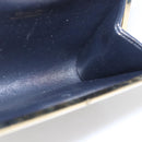 Christian Dior Trotter Canvas Clutch Bag Navy Gold Auth bs31917-15