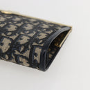 Christian Dior Trotter Canvas Clutch Bag Navy Gold Auth bs31917-8