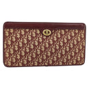 Christian Dior Trotter Canvas Clutch Bag Red Gold Auth bs31918-1