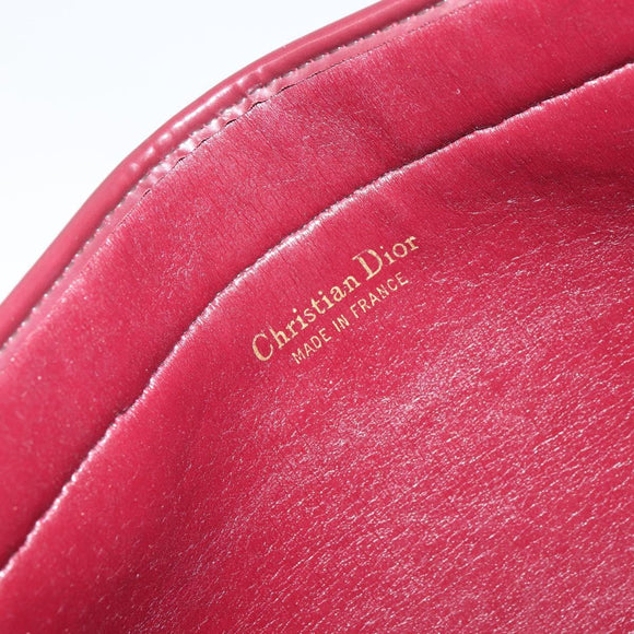 Christian Dior Trotter Canvas Clutch Bag Red Gold Auth bs31918