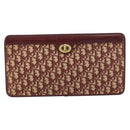 Christian Dior Trotter Canvas Clutch Bag Red Gold Auth bs31918-2