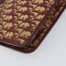 Christian Dior Trotter Canvas Clutch Bag Red Gold Auth bs31918-9