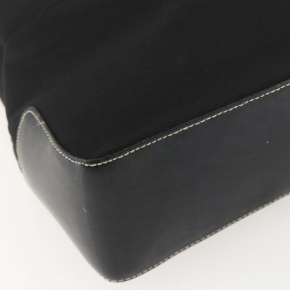 GIVENCHY Hand Bag Canvas Black Gold Auth bs31919