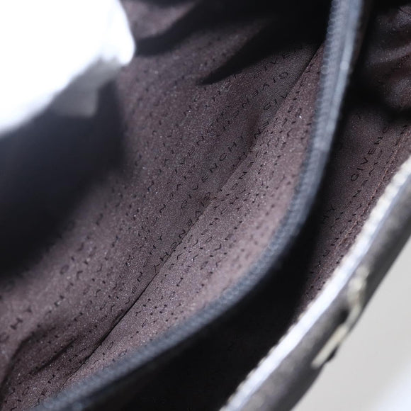 GIVENCHY Hand Bag Canvas Black Gold Auth bs31919