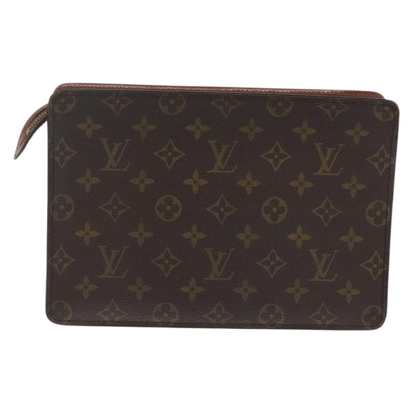 LOUIS VUITTON Monogram Pochette Homme Clutch Bag M51795 LV Auth bs31927