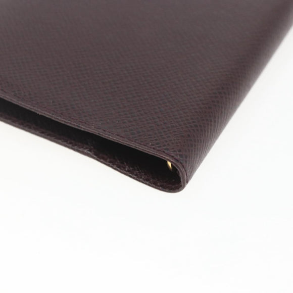 LOUIS VUITTON Taiga Agenda PM Day Planner Cover Acajou R20416 LV Auth bs31936
