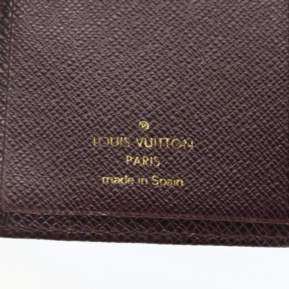 LOUIS VUITTON Taiga Agenda PM Day Planner Cover Acajou R20416 LV Auth bs31936