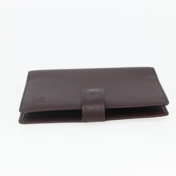 LOUIS VUITTON Taiga Agenda PM Day Planner Cover Acajou R20416 LV Auth bs31936