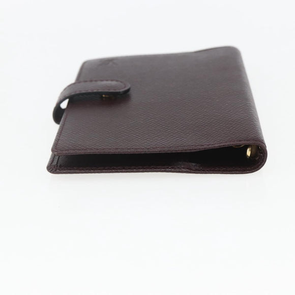 LOUIS VUITTON Taiga Agenda PM Day Planner Cover Acajou R20416 LV Auth bs31936