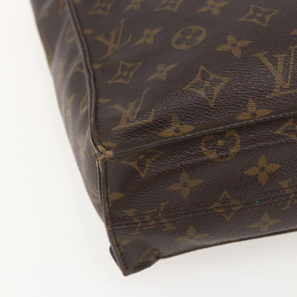 LOUIS VUITTON Monogram Sac Plat Hand Bag M51140 LV Auth bs31940