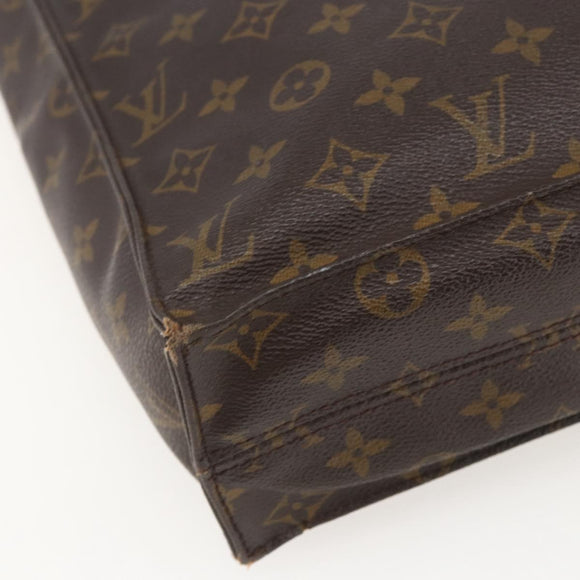 LOUIS VUITTON Monogram Sac Plat Hand Bag M51140 LV Auth bs31940