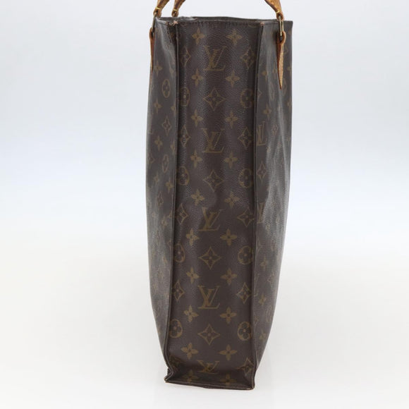 LOUIS VUITTON Monogram Sac Plat Hand Bag M51140 LV Auth bs31940