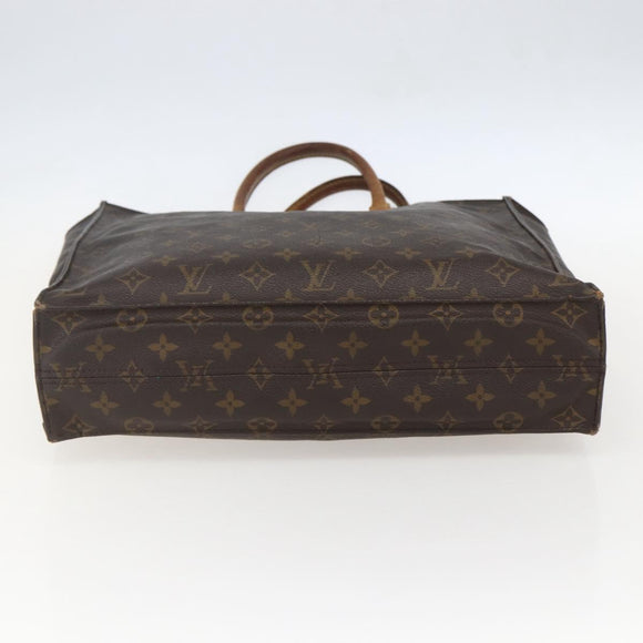 LOUIS VUITTON Monogram Sac Plat Hand Bag M51140 LV Auth bs31940