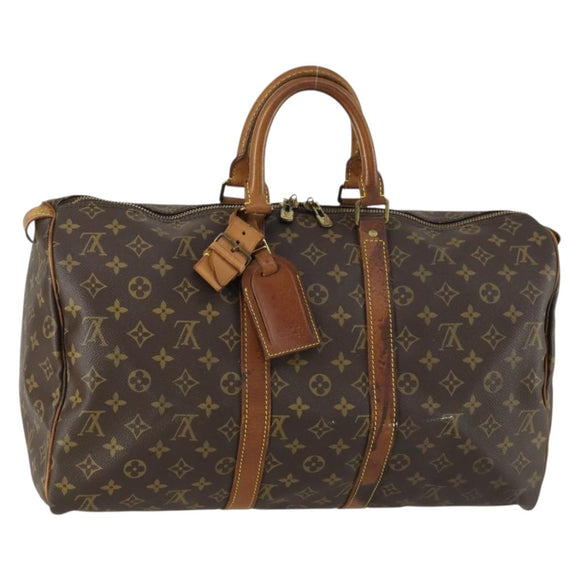 LOUIS VUITTON Monogram Keepall 45 Boston Bag M41428 LV Auth bs31942