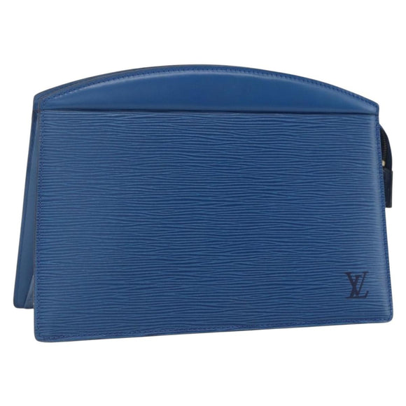LOUIS VUITTON Epi Trousse Crete Pouch Blue M48405 LV Auth bs31950