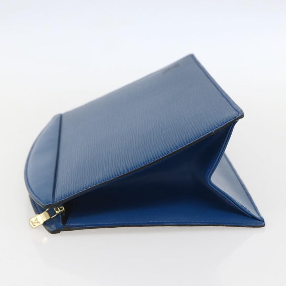 LOUIS VUITTON Epi Trousse Crete Pouch Blue M48405 LV Auth bs31950