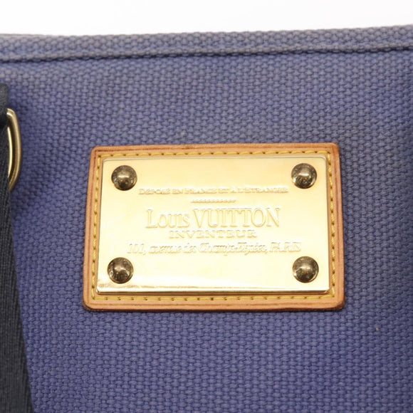 LOUIS VUITTON Antigua Cabas MM Tote Bag Blue M40087 LV Auth bs31951