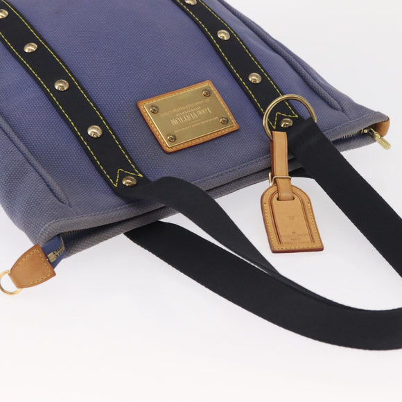 LOUIS VUITTON Antigua Cabas MM Tote Bag Blue M40087 LV Auth bs31951