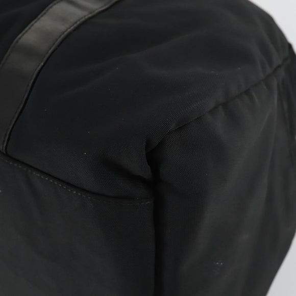 GUCCI Boston Bag Nylon Black Silver Auth bs31953